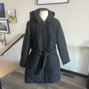 Jones New York Black Quilted Puffer Jacket